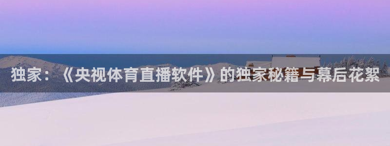 9255tv直播nba在线观看：独家：《央视体育直播软件》的独家秘籍与幕后花絮